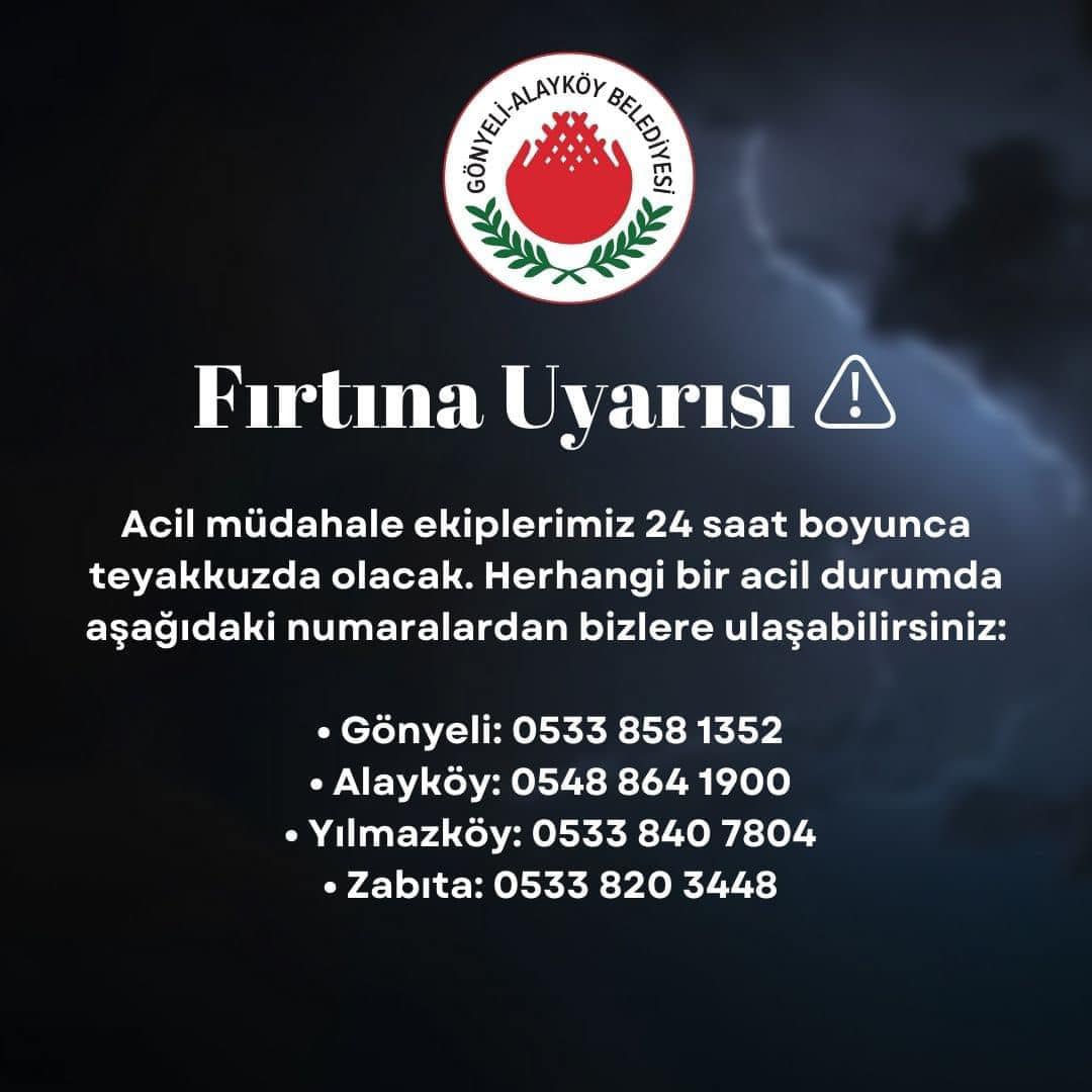 Gönyeli ve Alayköy’de Fırtına Alarmı: Belediye Ekipleri Teyakkuzda