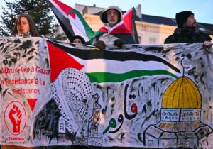 Avrupa Parlamentosu önünde, İsrail’in alıkoyduğu Filistinli doktor Ebu Safiyye için gösteri düzenlendi