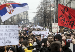 Sırbistan’da öğrenci eylemleri