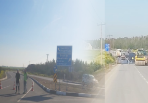 Ercan-Gaziköy Anayolu trafiğe kapatıldı