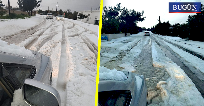 Sürücüler dikkat! Kuzey sahil yolu ve Karpaz Anayolu’nda buzlanma tehlikesi