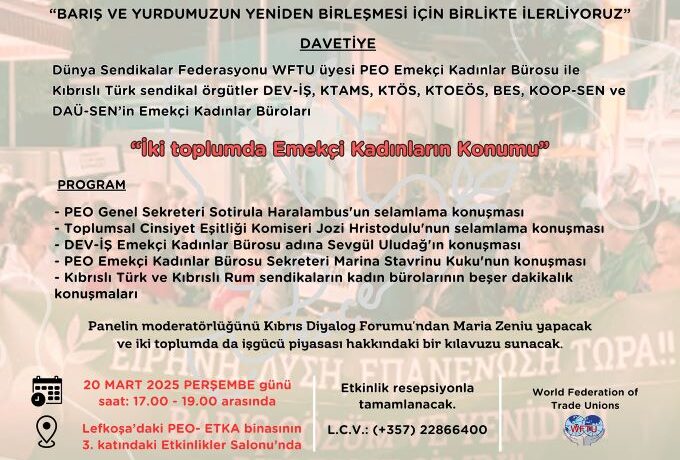 İki toplumdan emekçi kadınlar panelde buluşuyor