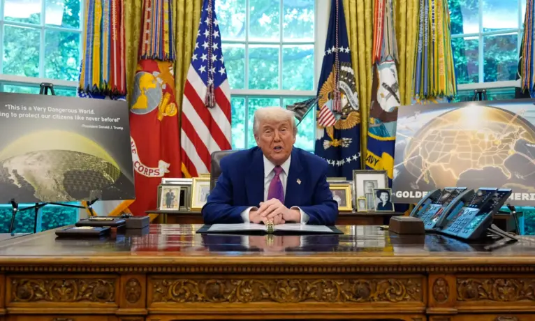 Trump ABD’nin yeni savunma hamlesini açıkladı: ‘Altın Kubbe’ füze savunma sistemi inşa edilecek