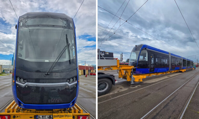 Türkiye’nin Sırbistan için ürettiği tramvaylardan ilki başkent Belgrad’a ulaştı