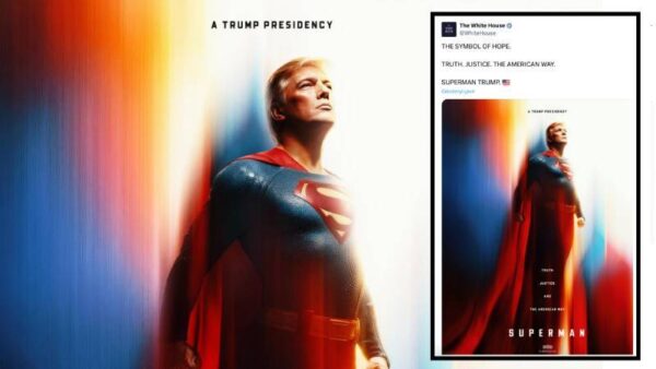 Beyaz Saray, Trump’ı bu kez de Superman olarak paylaştı