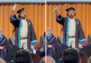 Boğaziçi Üniversitesi’nin mezuniyet töreninde diplomasını yırttı: ”Diplomaları iptal eden istibdat rejimini reddediyorum”