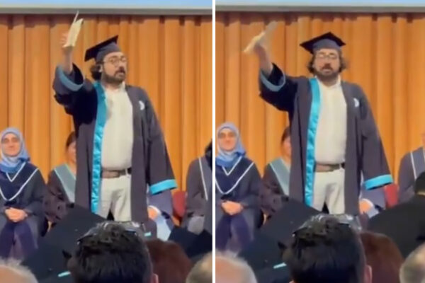 Gözaltına alındı I Boğaziçi Üniversitesi’nin mezuniyet töreninde diplomasını yırttı: ”Diplomaları iptal eden istibdat rejimini reddediyorum”