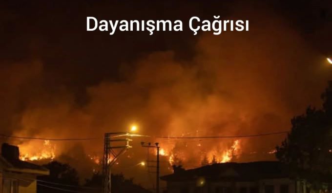 Kuzeyden yangına karşı toplumsal dayanışma çağrısı