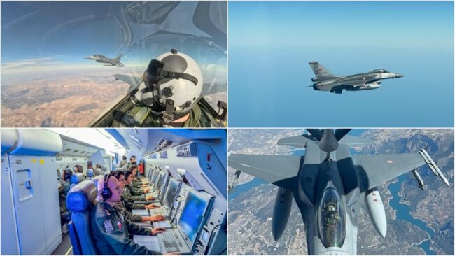 Türk jetleri Kıbrıs’ın güneyinde eğitim uçuşu yaptı