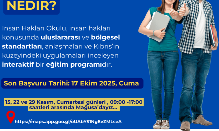 İnsan Hakları Okulu bu yıl Mağusa’da düzenleniyor