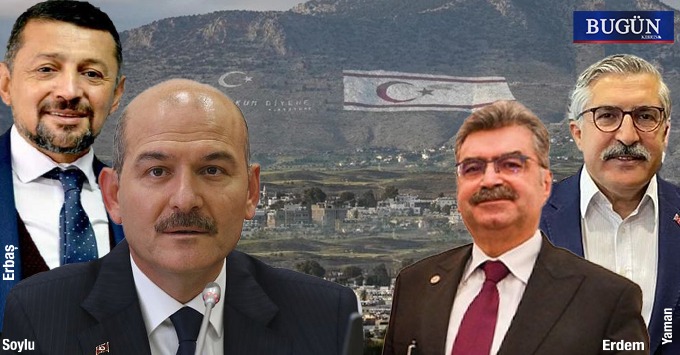 Süleyman Soylu ve arkadaşları Ersin Tatar için adada