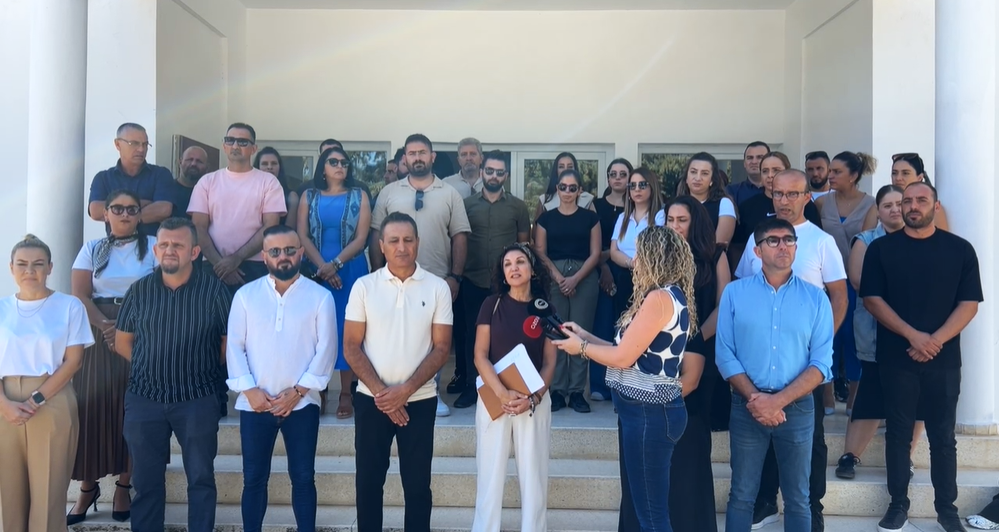 KTOEÖS’ten Lefke Gazi Lisesi’nde eylem: Konteyner kaderimiz olamaz!