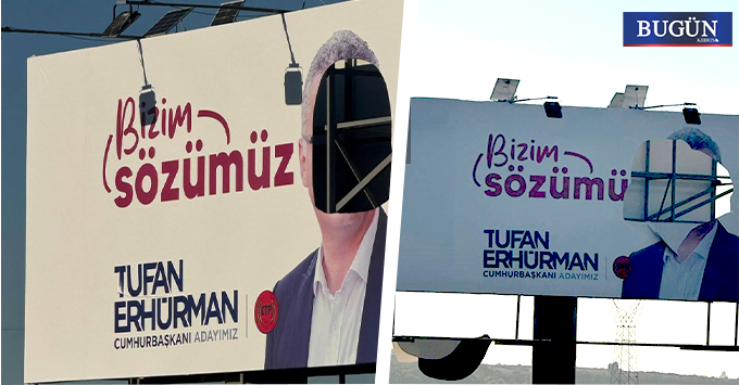 Erhürman’a afiş saldırısı: “Bu, kaybetmişliğin göstergesi”