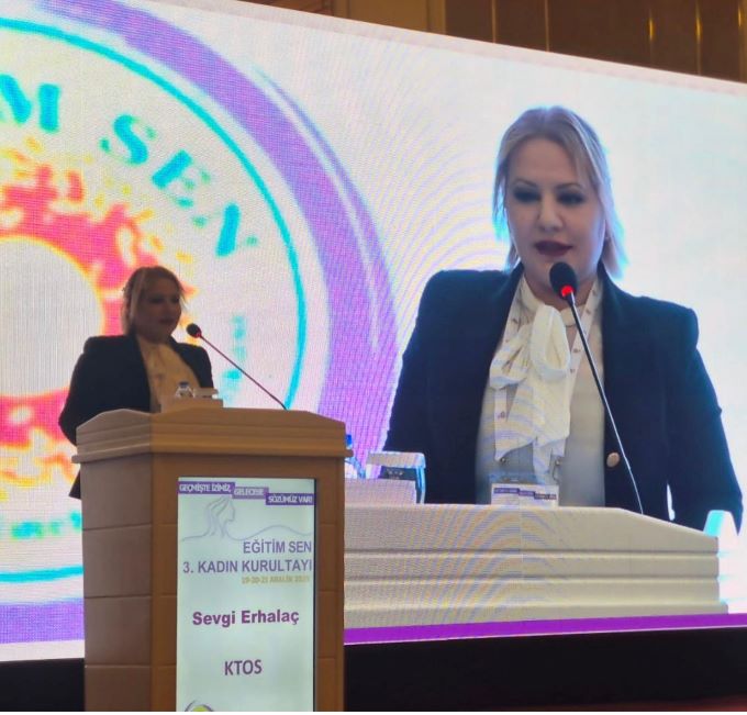 KTÖS, Eğitim-Sen’in kurultayına katıldı: Toplumsal cinsiyet eşitliği demokrasinin temelidir!