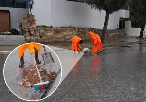 Mağusa’da sağanak yağış etkisini sürdürüyor, kent genelinde sorun yok