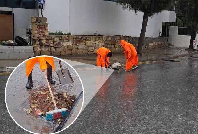 Mağusa’da sağanak yağış etkisini sürdürüyor, kent genelinde sorun yok