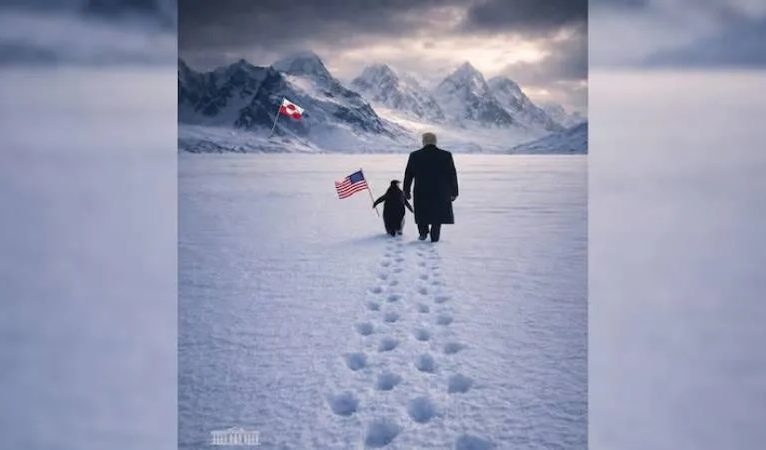 Beyaz Saray’dan Grönland bayraklı “Pengueni kucakla” paylaşımı geldi; sosyal medya yıkıldı: Kuzey Yarımküre’de penguen yok!