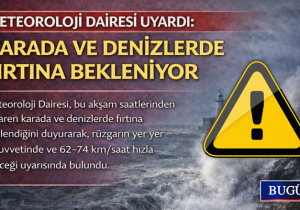 Meteoroloji Dairesi uyardı: Karada ve denizlerde fırtına bekleniyor
