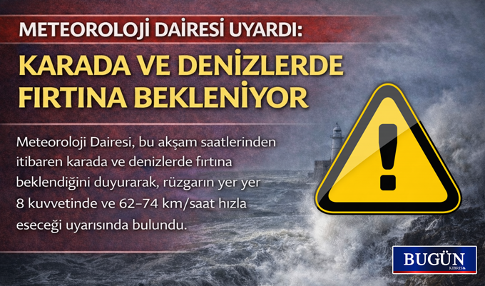 Meteoroloji Dairesi uyardı: Karada ve denizlerde fırtına bekleniyor
