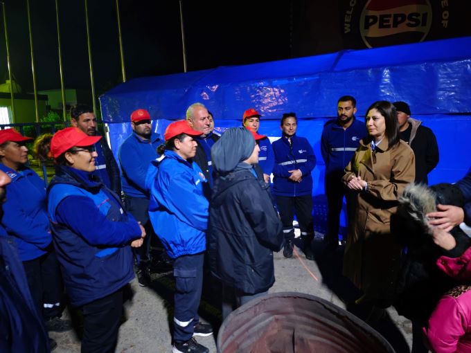 İncirli grev alanında: “EKTAM işçileri yalnız değildir!”