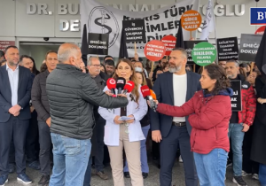 Hekimler Nalbantoğlu önünde hükümete sert mesaj verdi