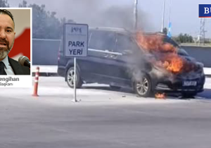 Ercan’da yangına müdahalede skandal: İtfaiye aracının su pompası çalışmadı