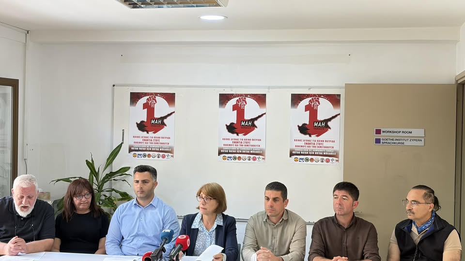Kıbrıslı emekçilerden 1 Mayıs mesajı: “Bölünmeyle uzlaşmıyoruz”