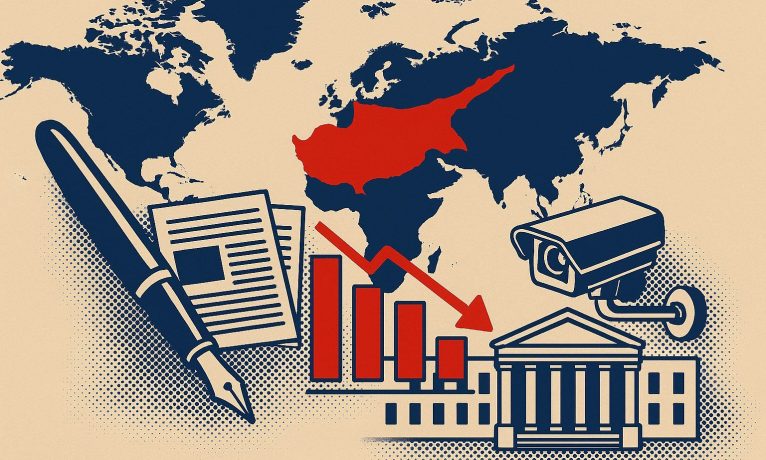 Basın özgürlüğünde alarm I Kıbrıs’ın iki yanı da diplerde: Kuzey 82’inci, Güney 80’nci sırada!