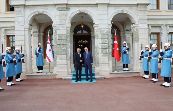 Erhürman, Antalya Diplomasi Forumu öncesi Erdoğan ile görüştü
