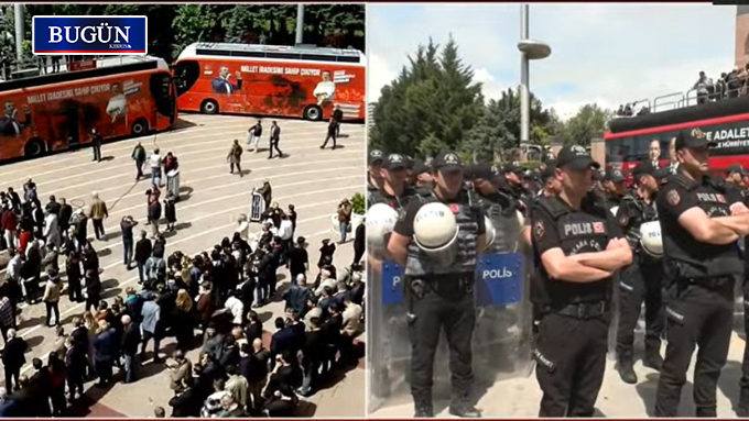 CHP Genel Merkezi polis ablukasında: Partililer binaya sahip çıkıyor
