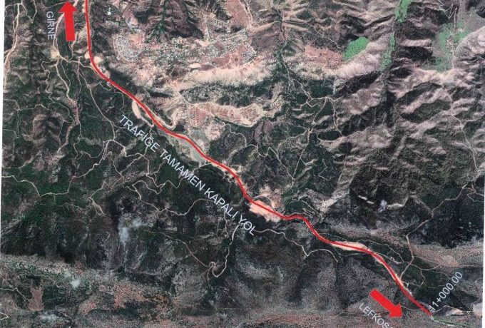 Girne-Değirmenlik Dağ Yolu 3 gün trafiğe kapatılacak