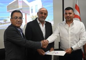KIB-TEK, İskele Bölge Amirliği Hizmet Binası için sözleşme imzaladı