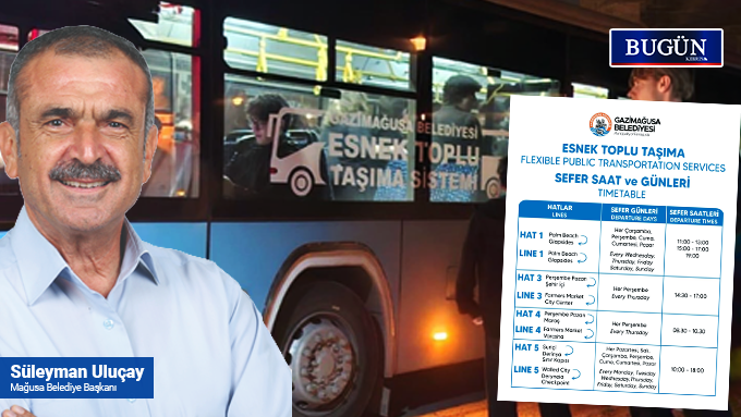 Mağusa’da esnek toplu taşıma seferleri yeniden düzenlendi