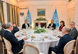 Erhürman, Guterres ve Hristodulidis akşam yemeğinde bir araya geldi
