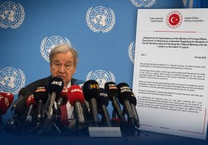 Ankara’dan Guterres’in Kıbrıs girişimine destek: “İş birliği güven tesisine hizmet edecek”