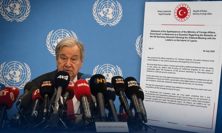 Ankara’dan Guterres’in Kıbrıs girişimine destek: “İş birliği güven tesisine hizmet edecek”