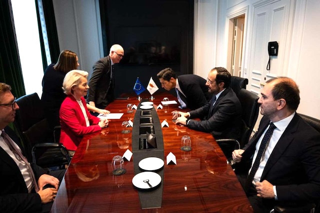 Von der Leyen’den Hristodulidis’e güvence: Kıbrıs sorunu AB’nin önceliği