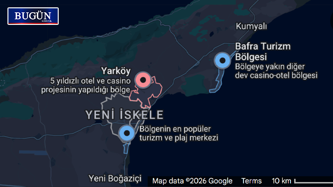İskele’de 500 yataklı otel projesine beş yıllık kumarhane ön izni
