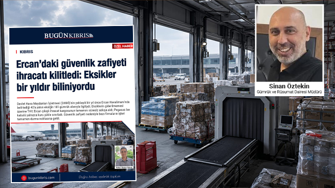 Ercan’daki kargo krizine Daire Müdüründen yanıt: “Sorumluluk T&T’de”