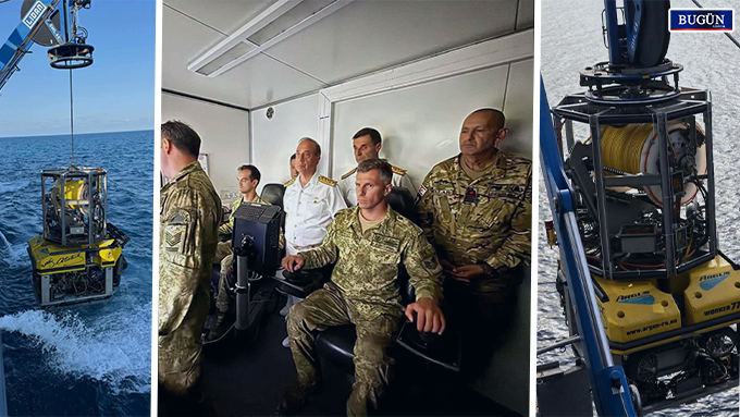 MSB, Filo Jet enkazındaki çalışmalardan görüntüleri paylaştı: 3 bin metre kapasiteli robot batığa daldı