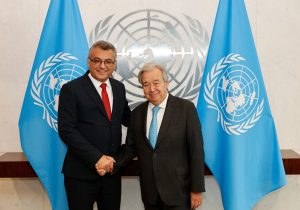 Cumhurbaşkanı Erhürman, BM Genel Sekreteri Guterres ile görüştü