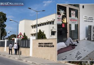 TC Lefkoşa Büyükelçiliği’nde noter kuyruğu: Gece gelen sabahı yerde bekliyor